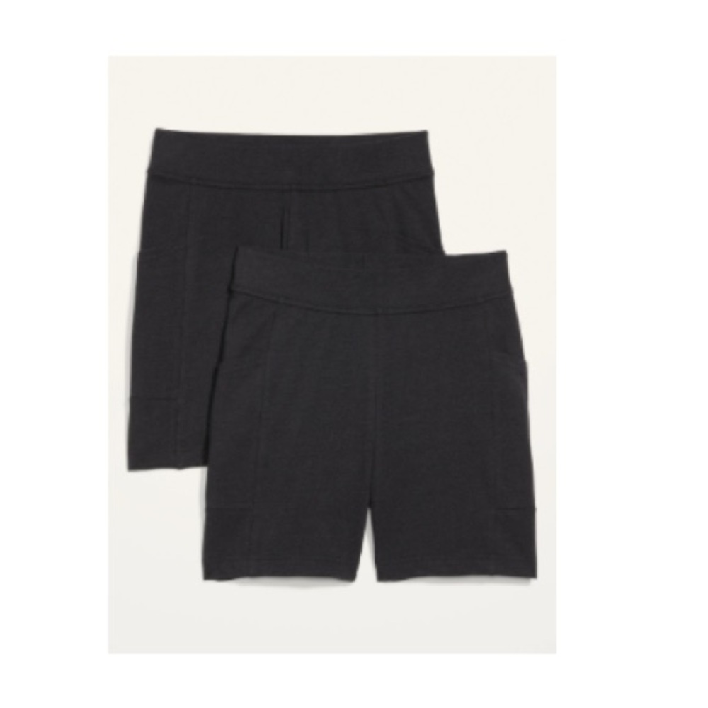 Old Navy High-Waisted Side-Pocket Slub-Knit Biker Shorts